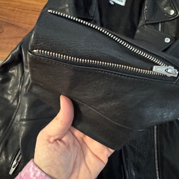 Reformation Black Leather Jacket - Picture 5 of 10